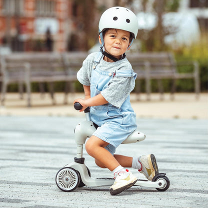 Scoot & Ride 2-in-1 Kids Scooter with Adjustable Seat & Handlebar, Stable & Safe Kickboard for Toddlers, Compact & Lightweight, 3-Wheel Design, Ages 1 to 5 Years, Highwaykick 1