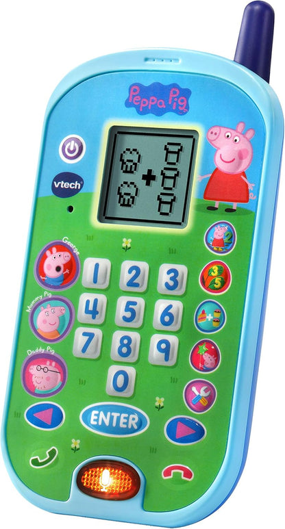 VTech Peppa Pig Let's Chat Learning Phone | Interactive Educational Toy Phone with Voice Chat, Number Learning & Pretend Play for Kids