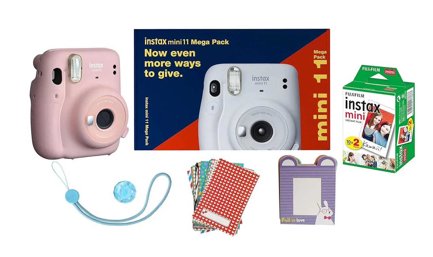 Fujifilm Instax Mini 11 Mega Pack (Pink) - Jaiman Toys