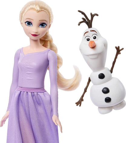 Disney Frozen Elsa & Olaf Fashion Doll Set | Mattel Elsa Doll with Olaf Figure | Frozen Collectible Toy