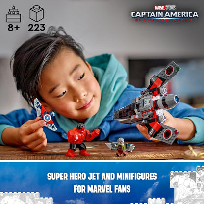 LEGO Marvel Captain America vs. Red Hulk Battle Building Set - Avengers Toy for Kids - Birthday Gift for Boys and Girls Ages 7+ - Includes Hulk Action Figure and Super Hero Minifigures - 76292