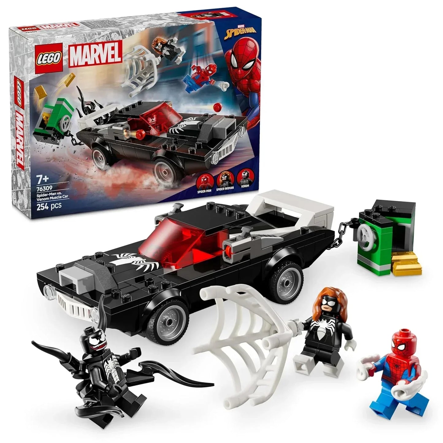 LEGO Marvel Spider-Man vs. Venom Muscle Car Buildable Toy Vehicle Set 76309 Building Blocks Toys for 7+ Gift for Boys and Girls - Jaiman Toys