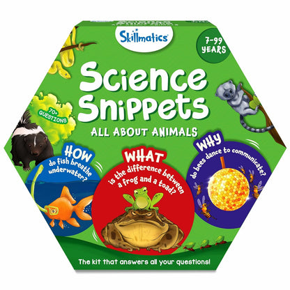 Skillmatics Flash Cards - Science Snippets Animals, Learning Resources & Educational Toys for Boys & Girls, Gifts for Ages 7, 8, 9 & Up, 70+ Cards