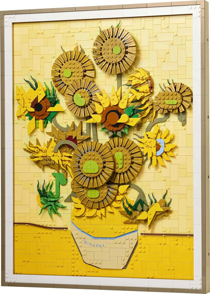 LEGO 31215 Art Vincent van Gogh Sunflowers Building Set (2,615 Pieces) | 3D Wall Art Décor for Adults & Art Lovers