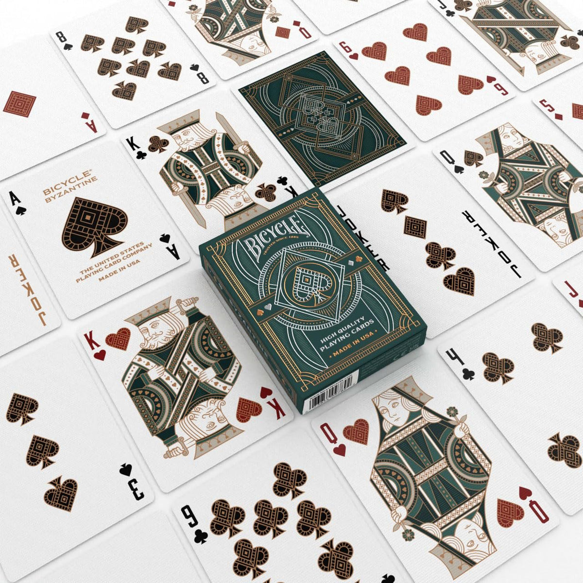 Bicycle Byzantine Playing Cards – Poker Deck with Gold & Silver Foil Tuck Box
