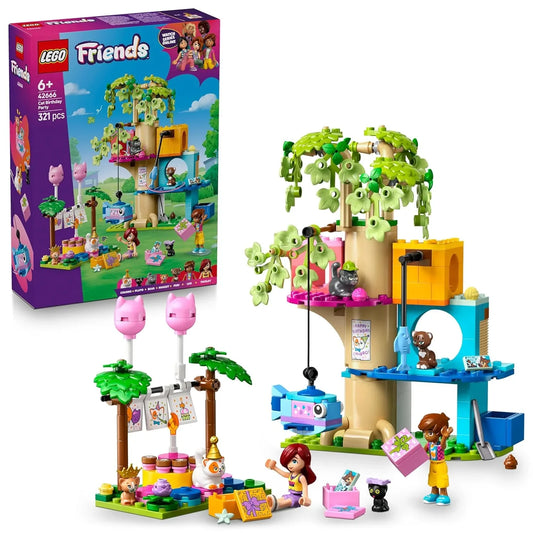 LEGO Friends Cat Birthday Party & Tree House Building Kit Toy 42666 Building Blocks Toys for 6+ Gift for Boys and Girls - Jaiman Toys