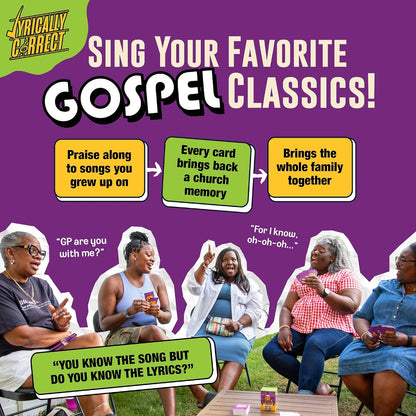 Lyrically Correct Revival: The Gospel Edition | Standalone Christian Music Card Game for Families, Church Groups & Adults