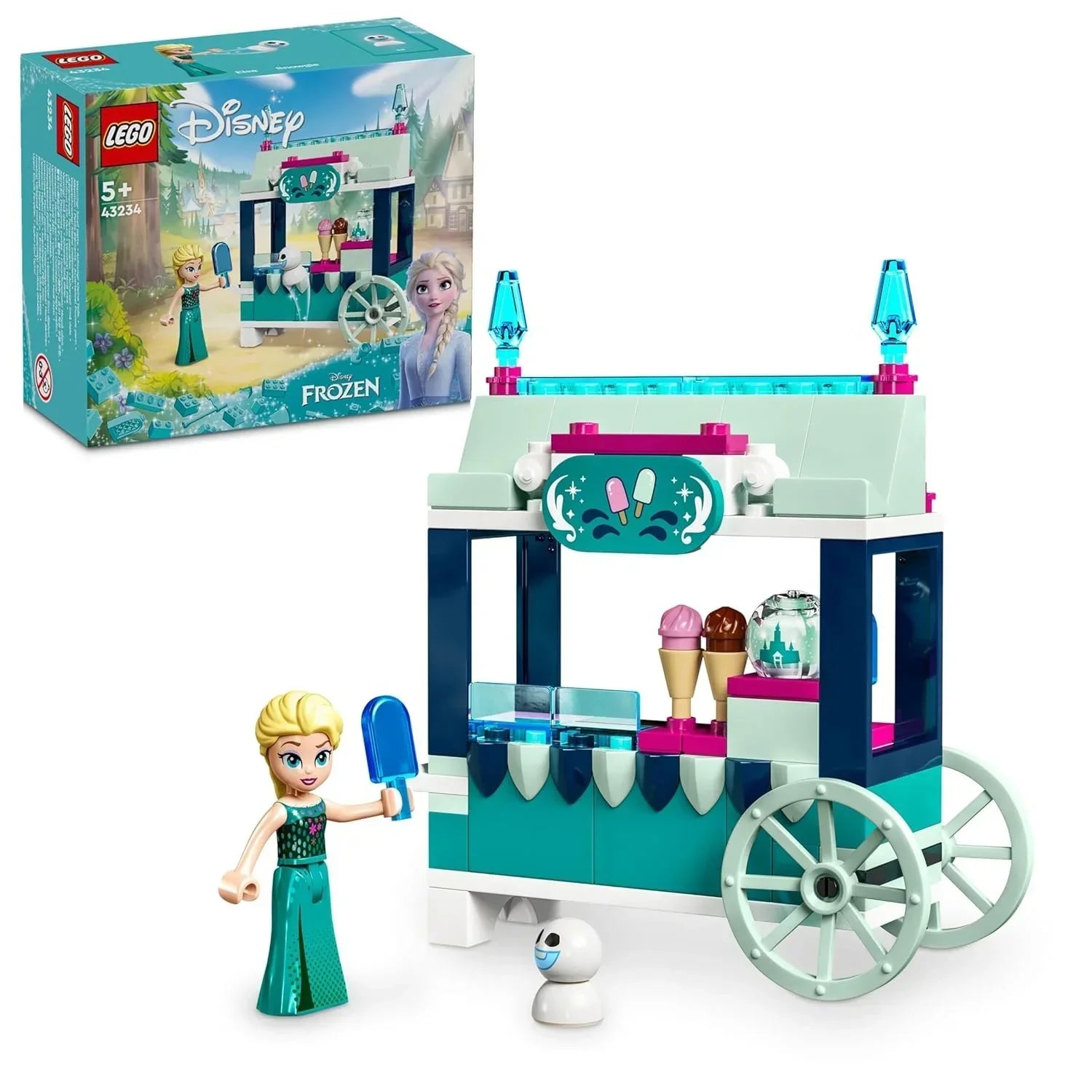 LEGO Disney Frozen ice cream cart building set with Elsa mini-doll and accessories
