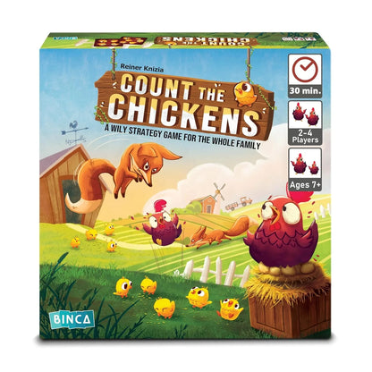 Binca Board Game - Count Your Chickens, Strategy Board Game for Boys & Girls, Fun for Family & Friends Game Night, Card Game for Kids, Teens & Adults, Travel Gifts for Ages 7,8,9,10 & Up, 2-4 Players - Jaiman Toys