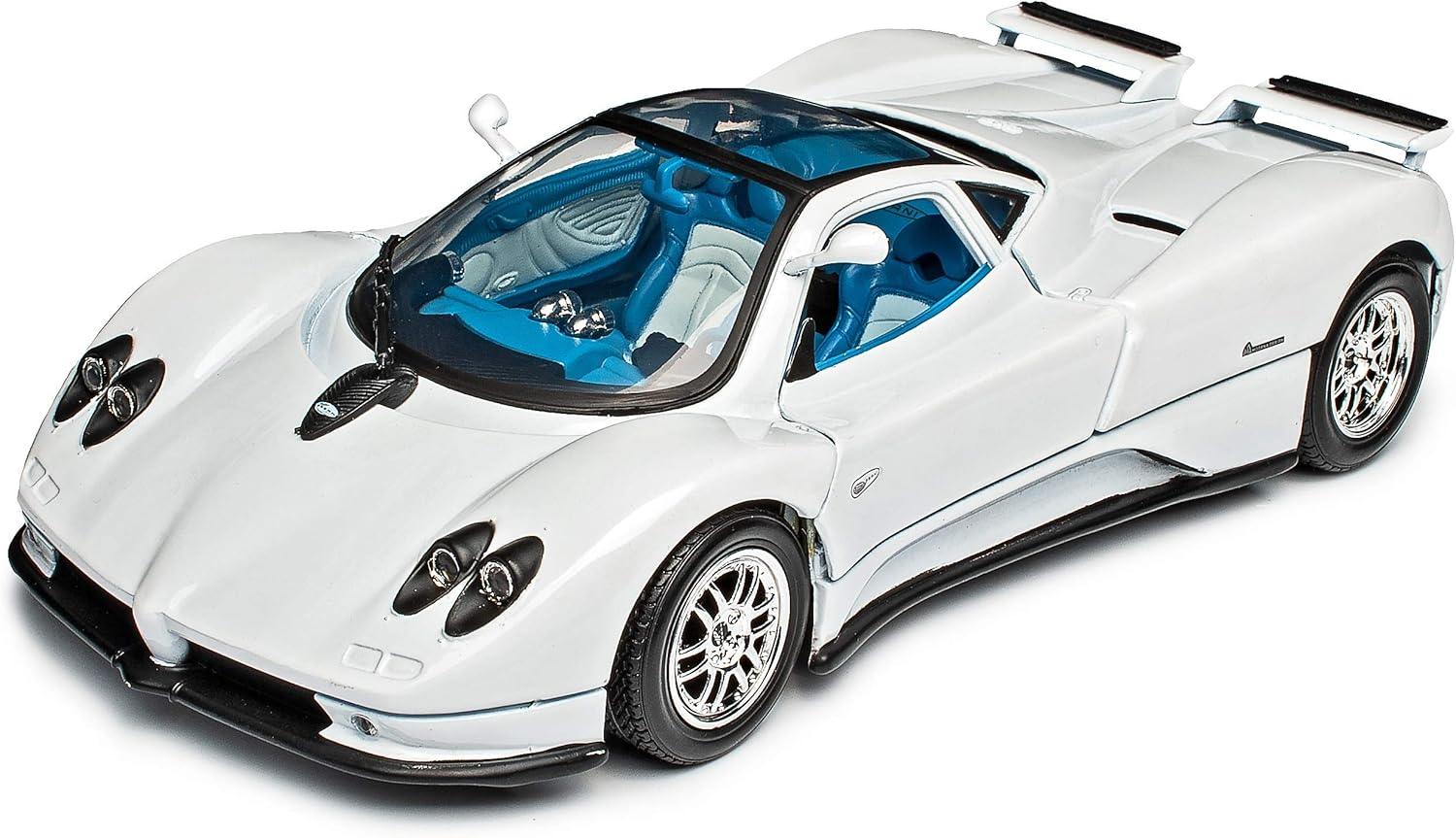 Motormax Pagani Zonda C12 Coupe White 1/18 Model Car with or without Individual Number Plate - Jaiman Toys