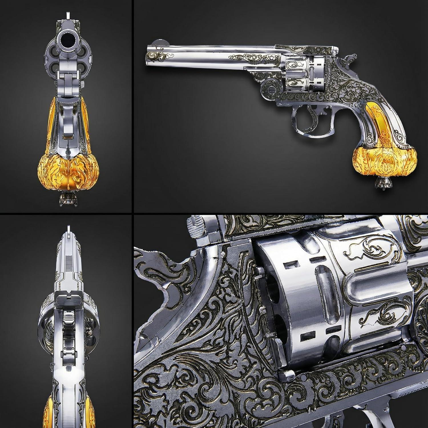Piececool 3D Metal Puzzle Revolver Model Kit – 90 Pieces