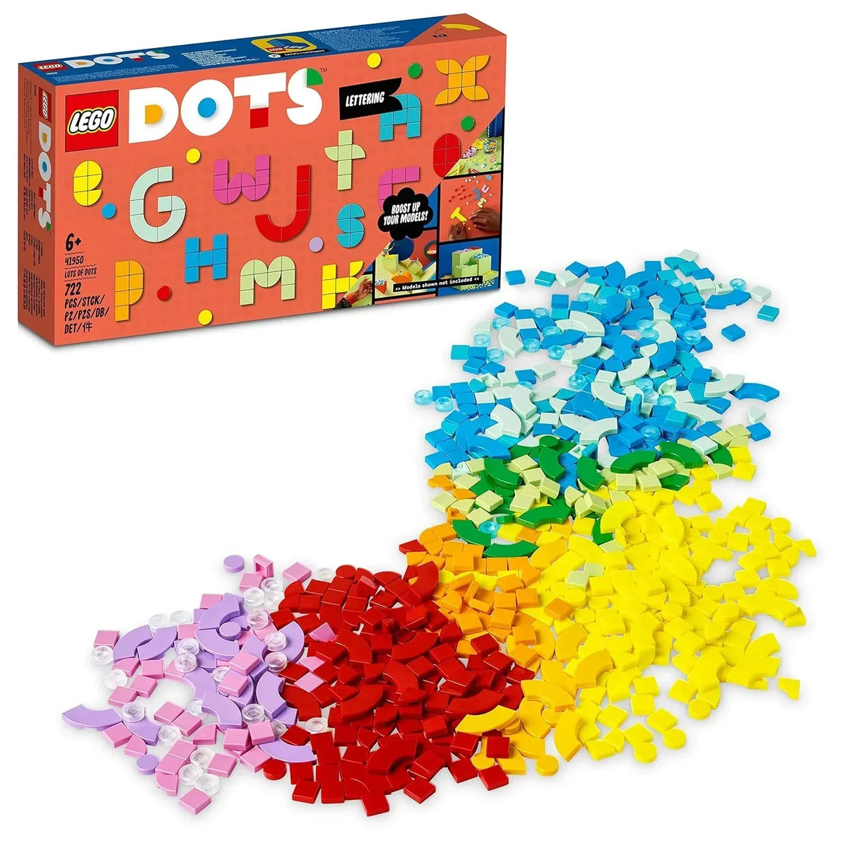 (Damage Box) LEGO DOTS Lots of DOTS  Lettering 41950 DIY Craft Decoration Kit (722 Pieces) - Jaiman Toys