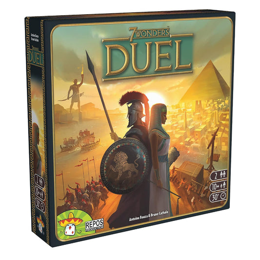 (Damaged Box) 7 Wonders Duel Board Game – 2 Player Strategy & Civilization Building Game | Ages 10+ | 30 Min Gameplay |