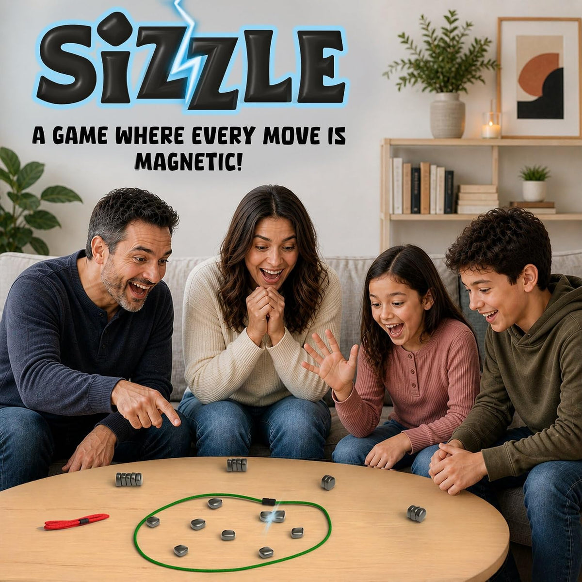 Skillmatics Classics Sizzle Magnetic Strategy Game – 2–4 Players, Two Difficulty Levels