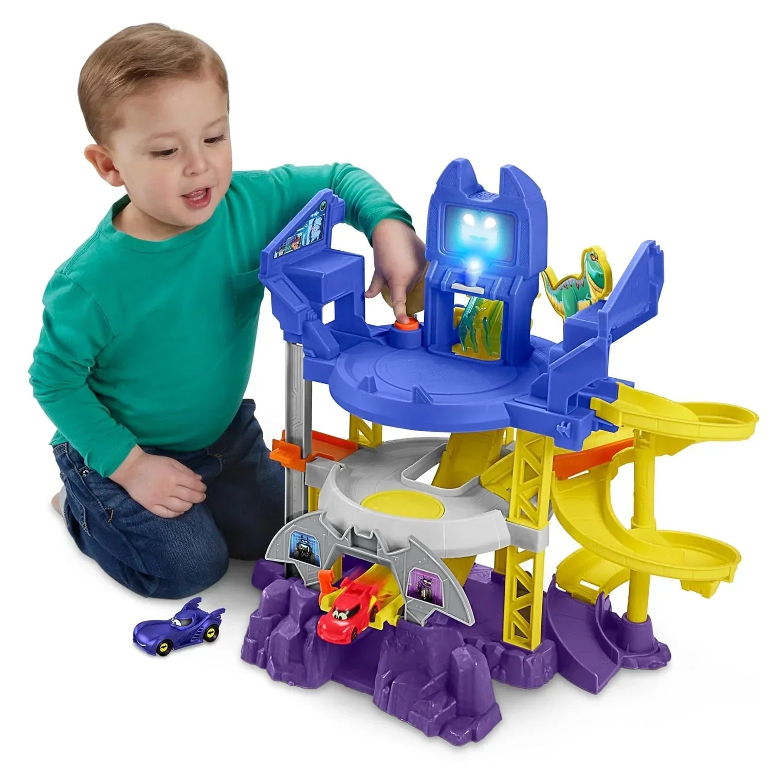 Fisher-Price DC Batwheels Toy Car Race Track' Launch & Race Batcave with Lights & Sounds - Jaiman Toys