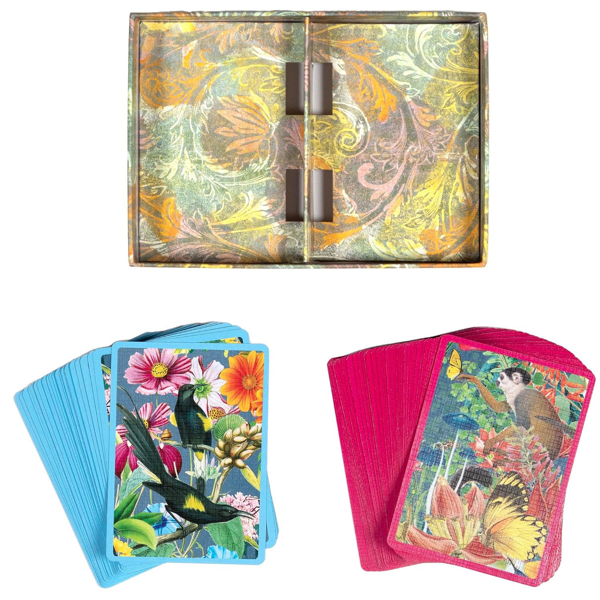 EeBoo Garden of Eden Playing Cards – 2 Gilded Decks in Gift Box
