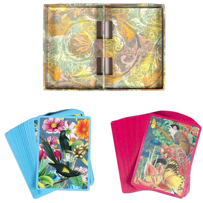 EeBoo Garden of Eden Playing Cards – 2 Gilded Decks in Gift Box