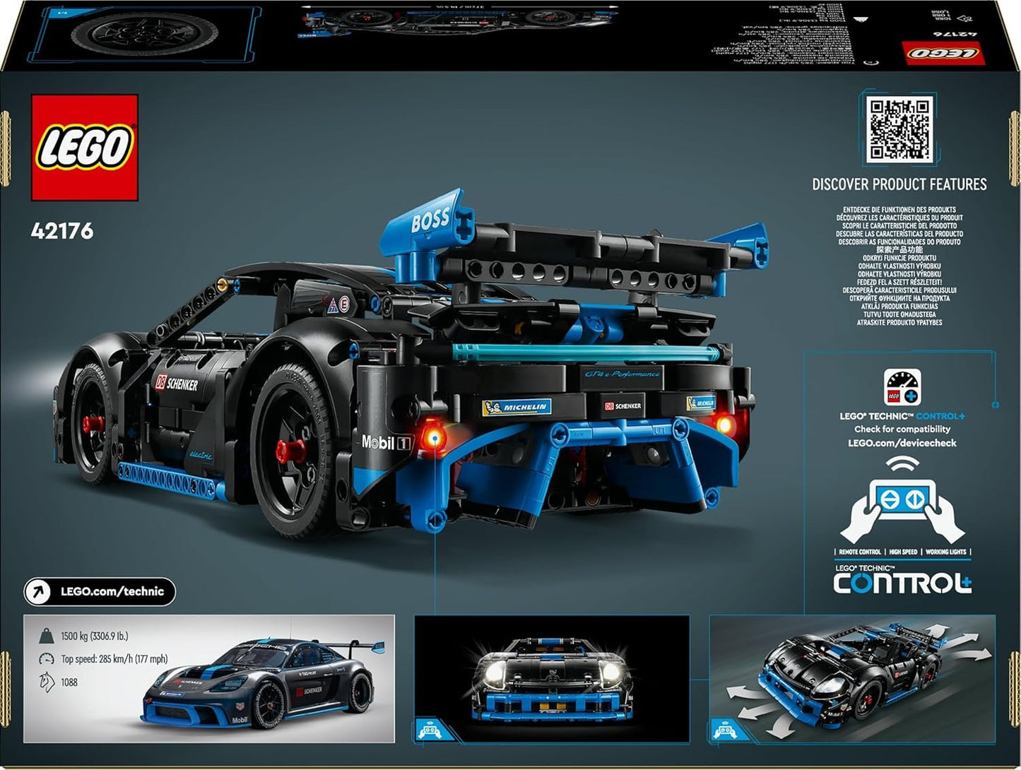 LEGO Technic Porsche GT4 e-Performance Race Car Toy 42176 Building Blocks Toys for 10+ Gift for Boys and Girls