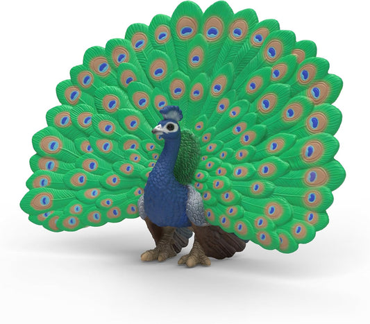 Schleich Farm World - Peacock Toy Figurine - Kids Ages 3+ | 14926 | Farm Animal Figurine, Realistic Animal Toys, Barn Toy for Kids 3+, Screen-Free Imaginative Pretend Play, Montessori