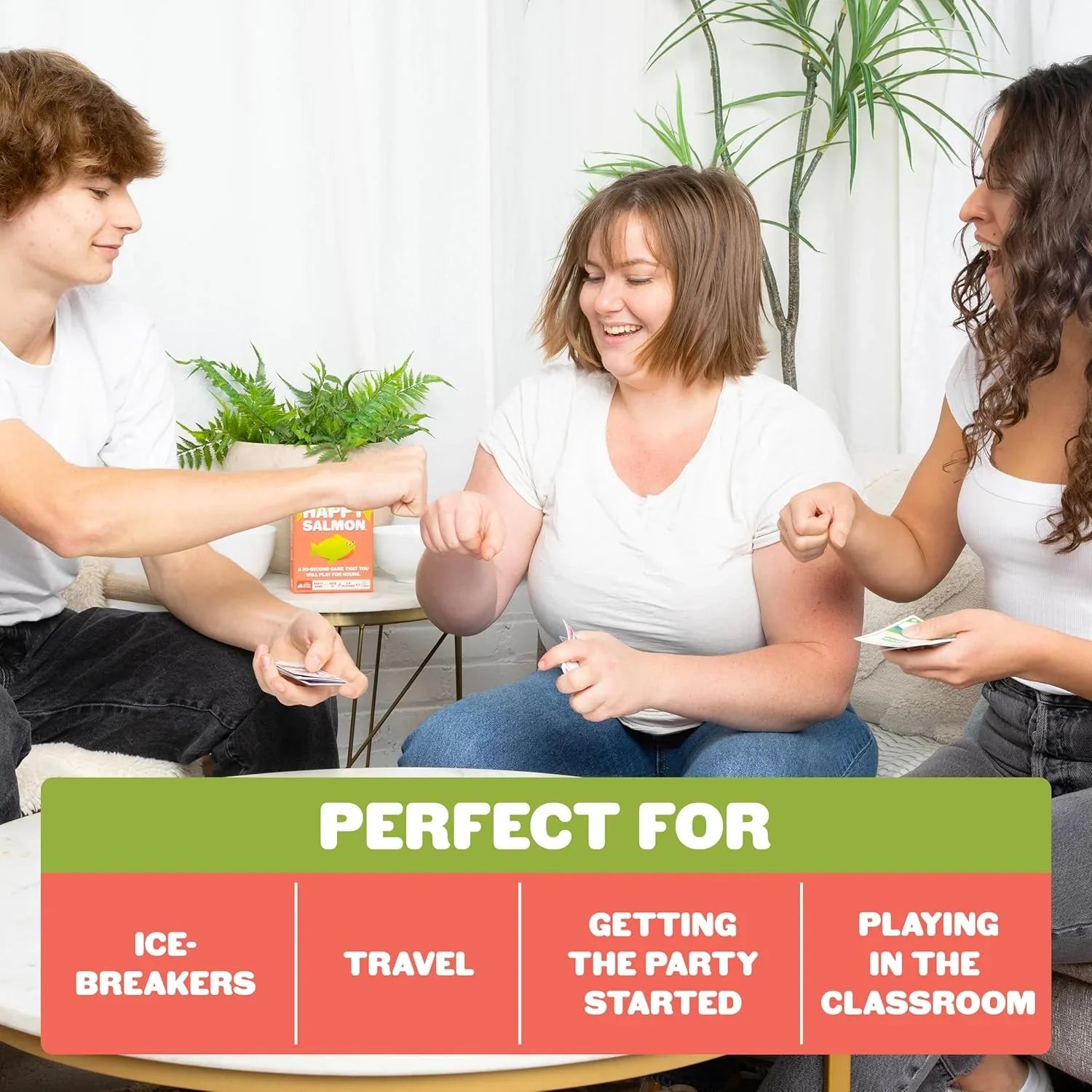 Happy Salmon Card Game by Exploding Kittens – Fast-Paced Party Game for Families & Kids - Jaiman Toys