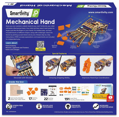Smartivity Robotic Mechanical Hand Toy for Kids 8-14 | STEM Educational Science Toy | Parents’ Choice Award Winner | Birthday Gift for Boys & Girls - Jaiman Toys