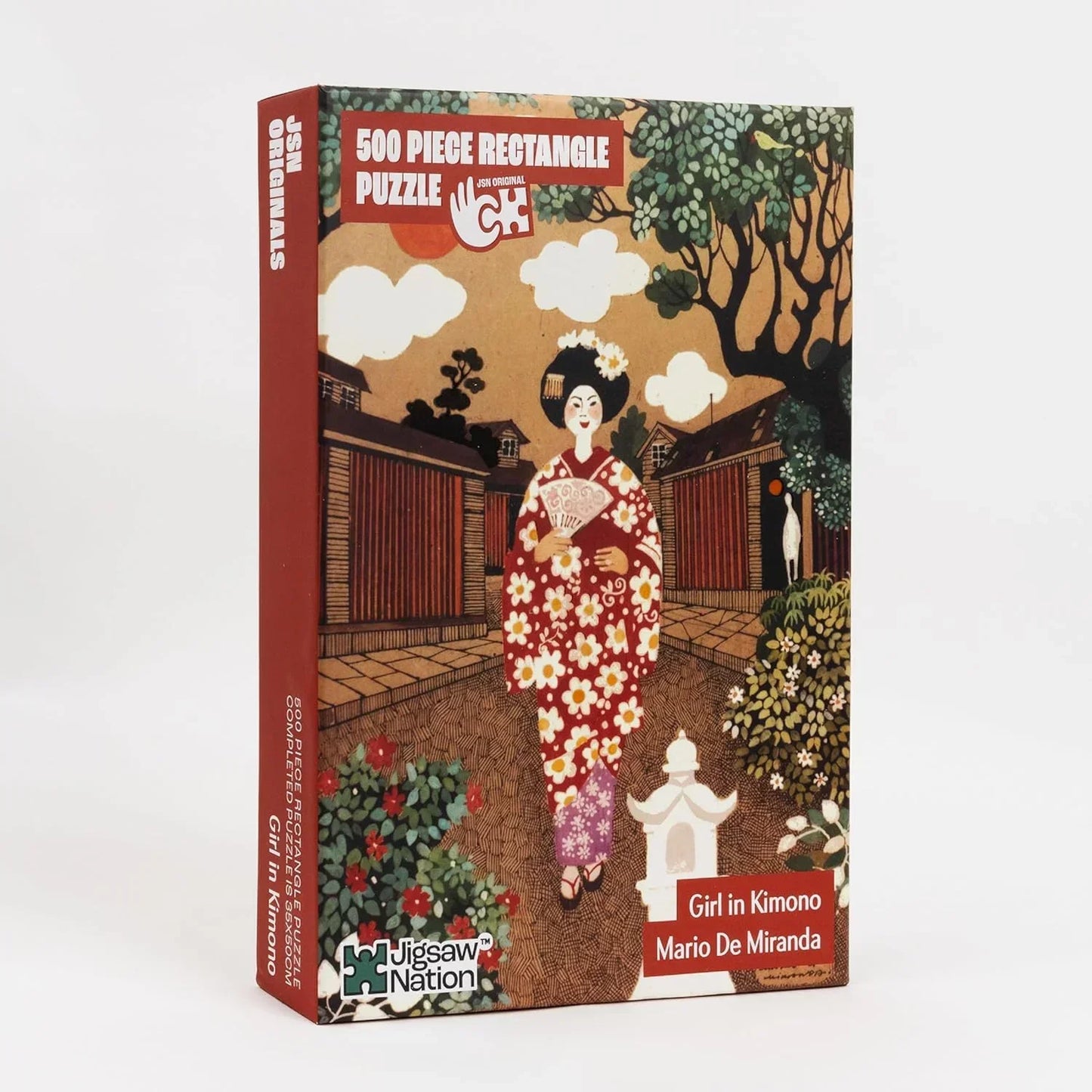 Jigsaw Nation 500 Piece Rectangle Puzzle – Girl in Kimono by Mario De Miranda | Artistic Jigsaw Puzzle for Kids, Teens & Adults
