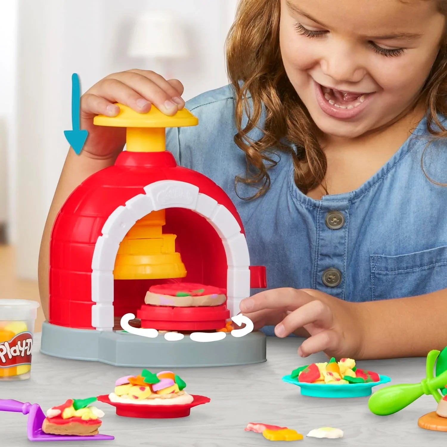 Play-Doh Kitchen Creations Pizza Oven Playset – 5 Colors & Fun Pizza-Making Accessories - Jaiman Toys