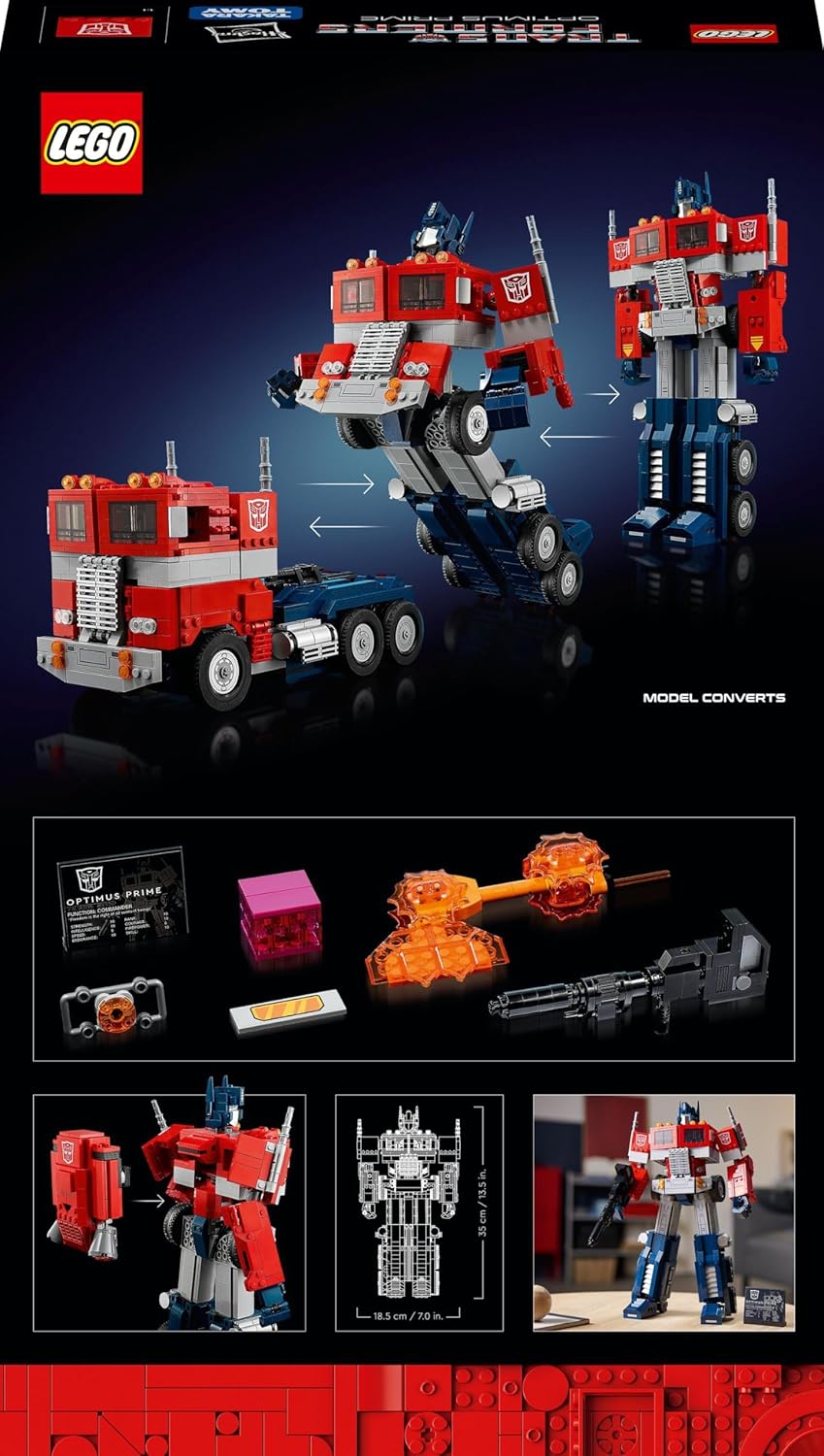 LEGO 10302! Optimus Prime Building Kit (1,508 Pieces)