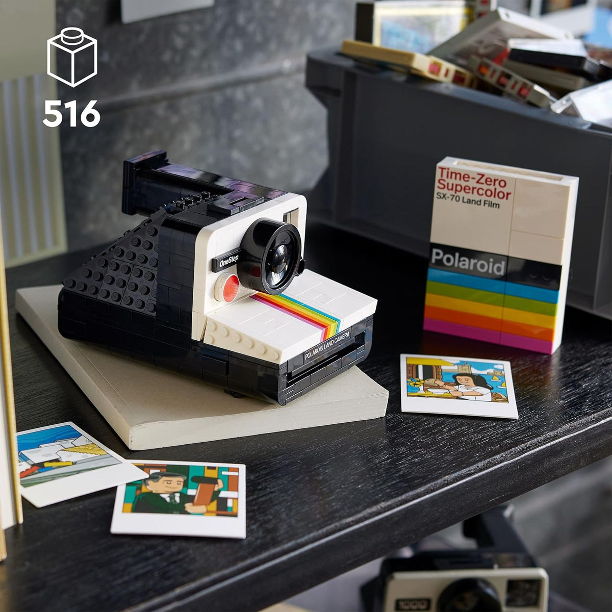 LEGO Ideas Polaroid OneStep SX-70 Camera Set 21345 (516 Pieces)