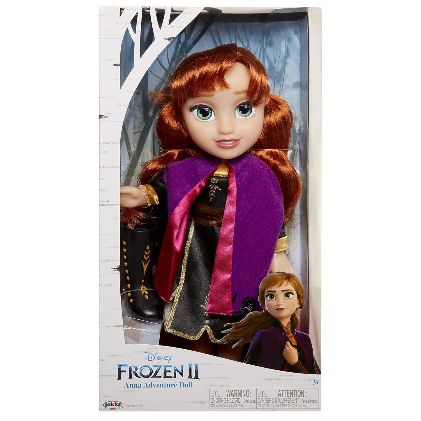 Disney's Anna Travel Doll: Journeying in Style with Violet Cape, Boots &amp; Unique Hairstyle - Ages 3+, 14 inches