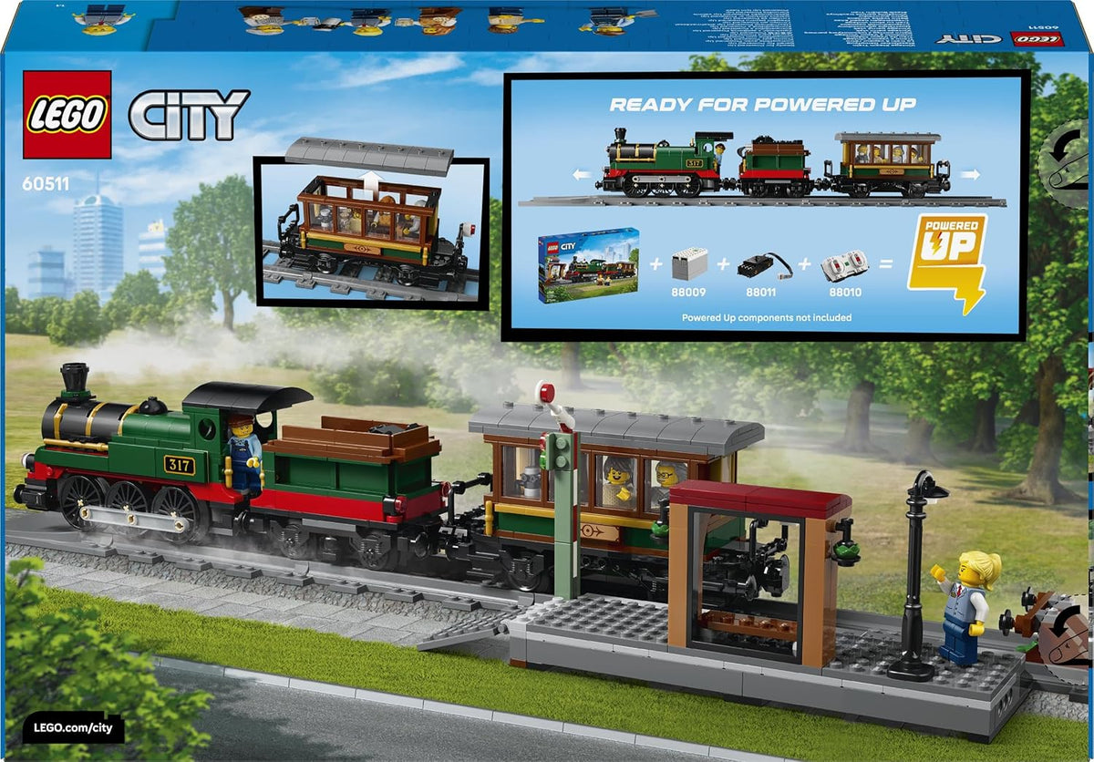 LEGO City Vintage Steam Train - Toy Train Set Building Kit for Kids Ages 7 and Up - 60511