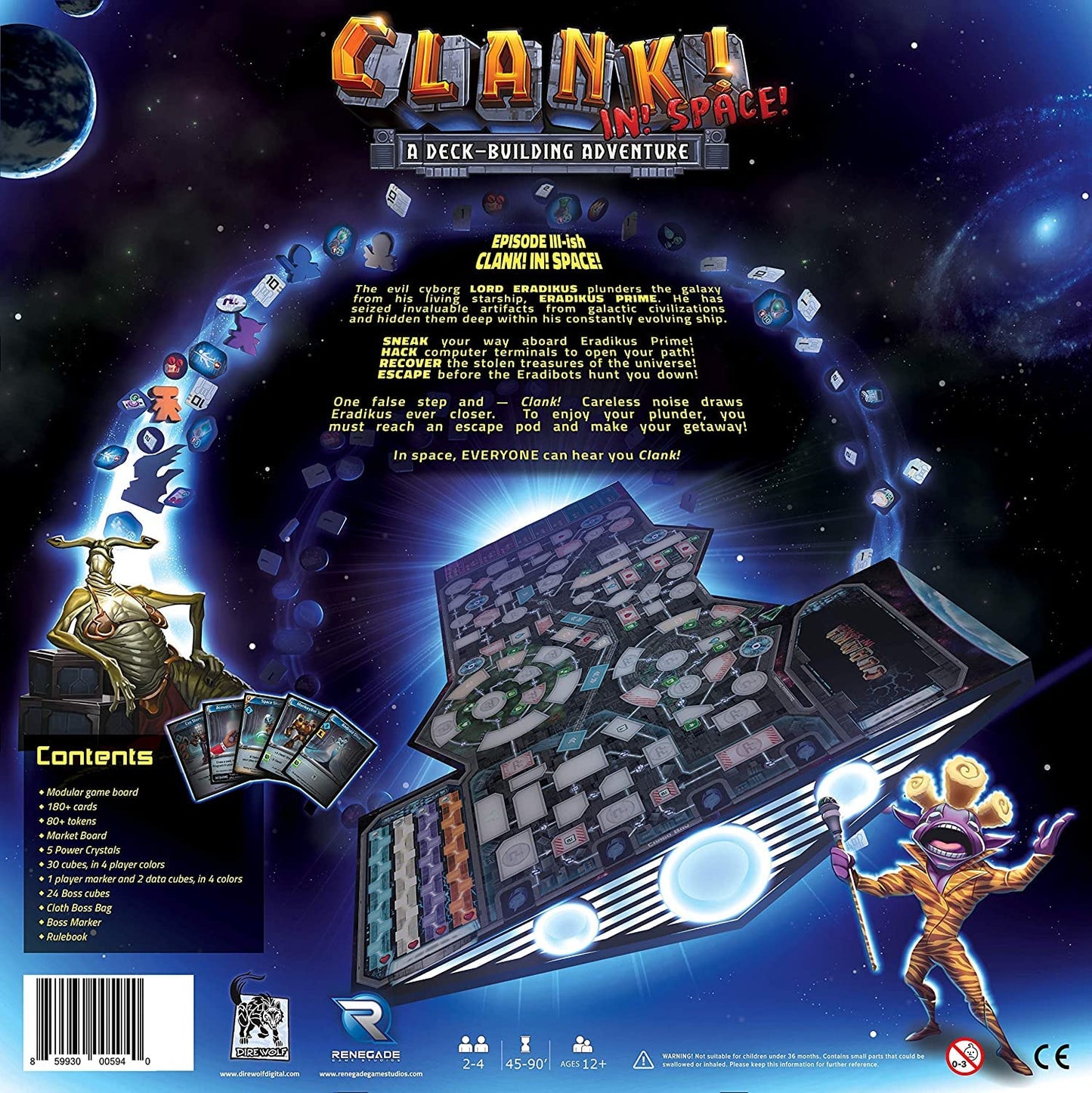 Clank! In! Space! Deck-Building Board Game | Sci-Fi Adventure Strategy Game | Standalone Board Game for 2–4 Players | Ages 13+