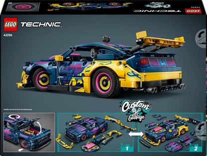 LEGO 42236 Technic Custom Garage Ford Mustang GT – 973-Piece Customizable Car Building Set, Ages 10+