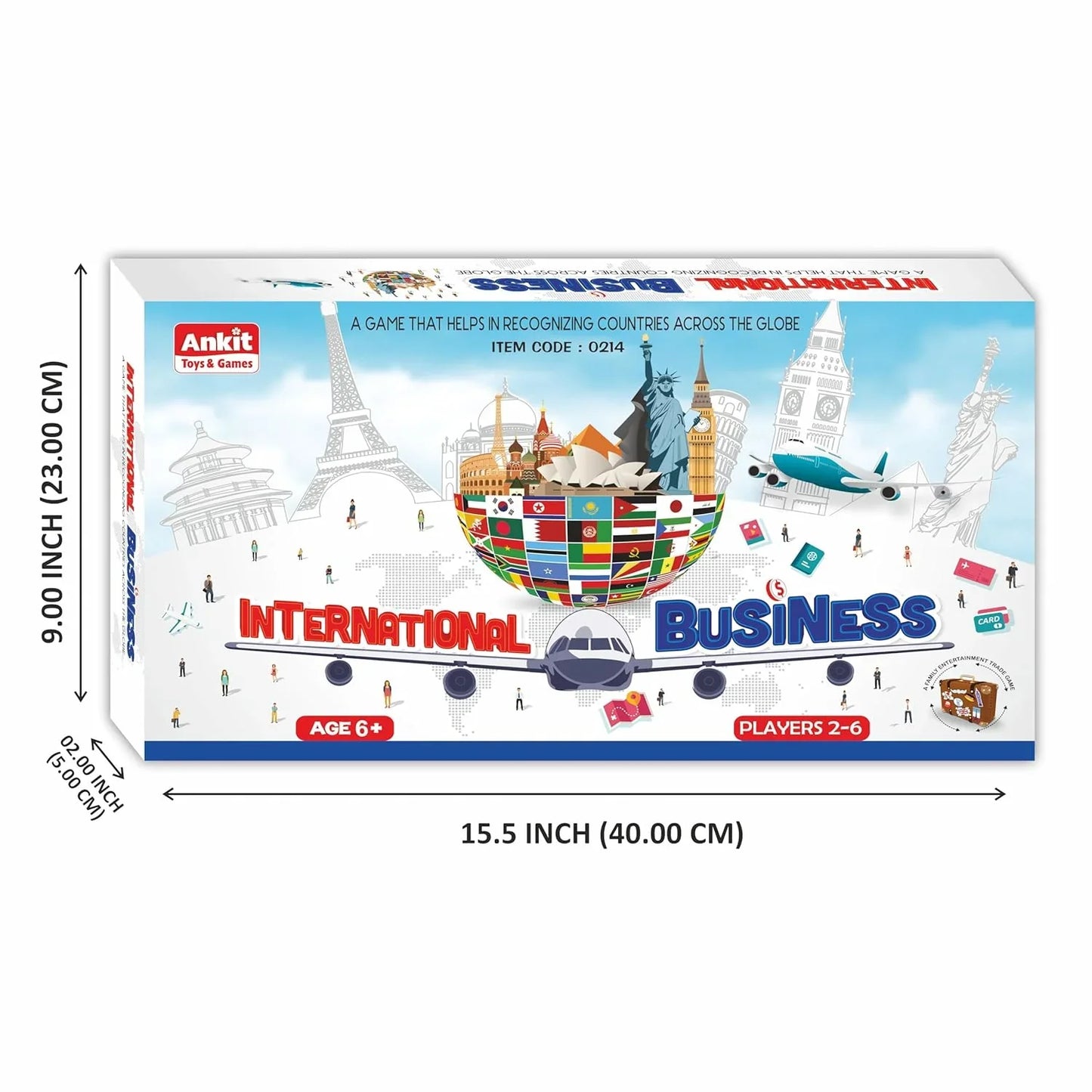 Ankit Toys International Business Board Game – 38×38 cm Global Trade Game for Kids & Families