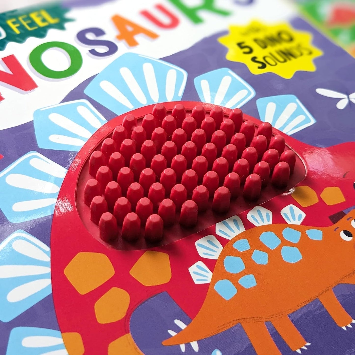 North Parode Touch & Feel Dinosaurs Sound Board Book for Kids with 5 Dino Sounds