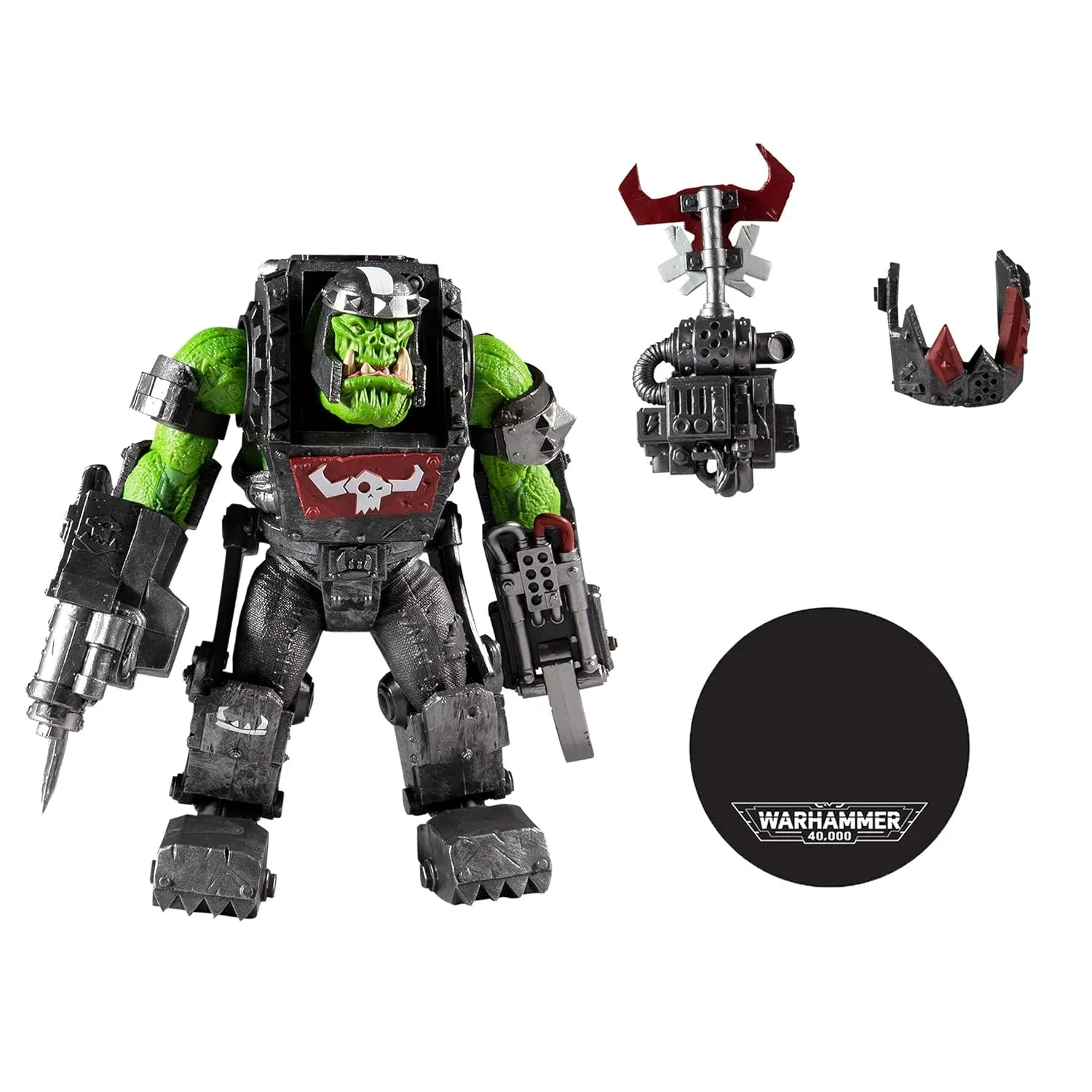McFarlane Warhammer 40,000 Ork Meganob Mega Action Figure – Shoota & Base - Jaiman Toys