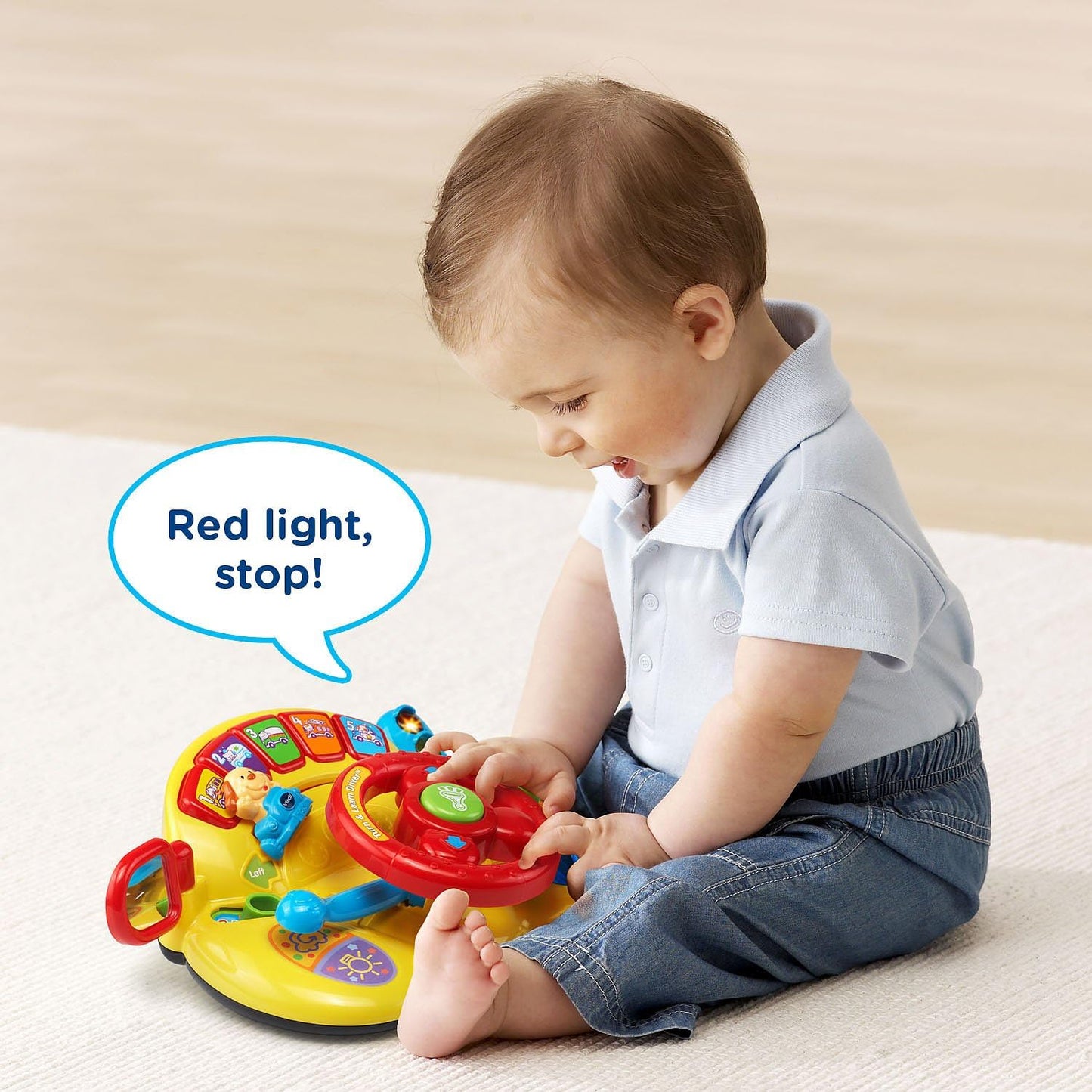 VTech Turn & Learn Driver Interactive Steering Wheel Toy for Babies & Toddlers | Musical Learning Dashboard | Ages 6–36 Months