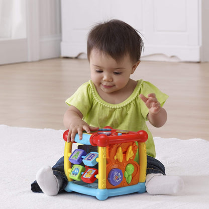 VTech Busy Learners Activity Cube – Interactive Educational Learning Toy with Lights, Sounds, Music & Motor Skill Activities for Babies 6-36 Months