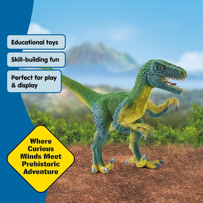 schleich Dinosaurs - Velociraptor Figurine with Movable Jaw and Arms - Realistic Raptor Dino Toy with Feathered Body and Claws - Durable Dinosaur Action...