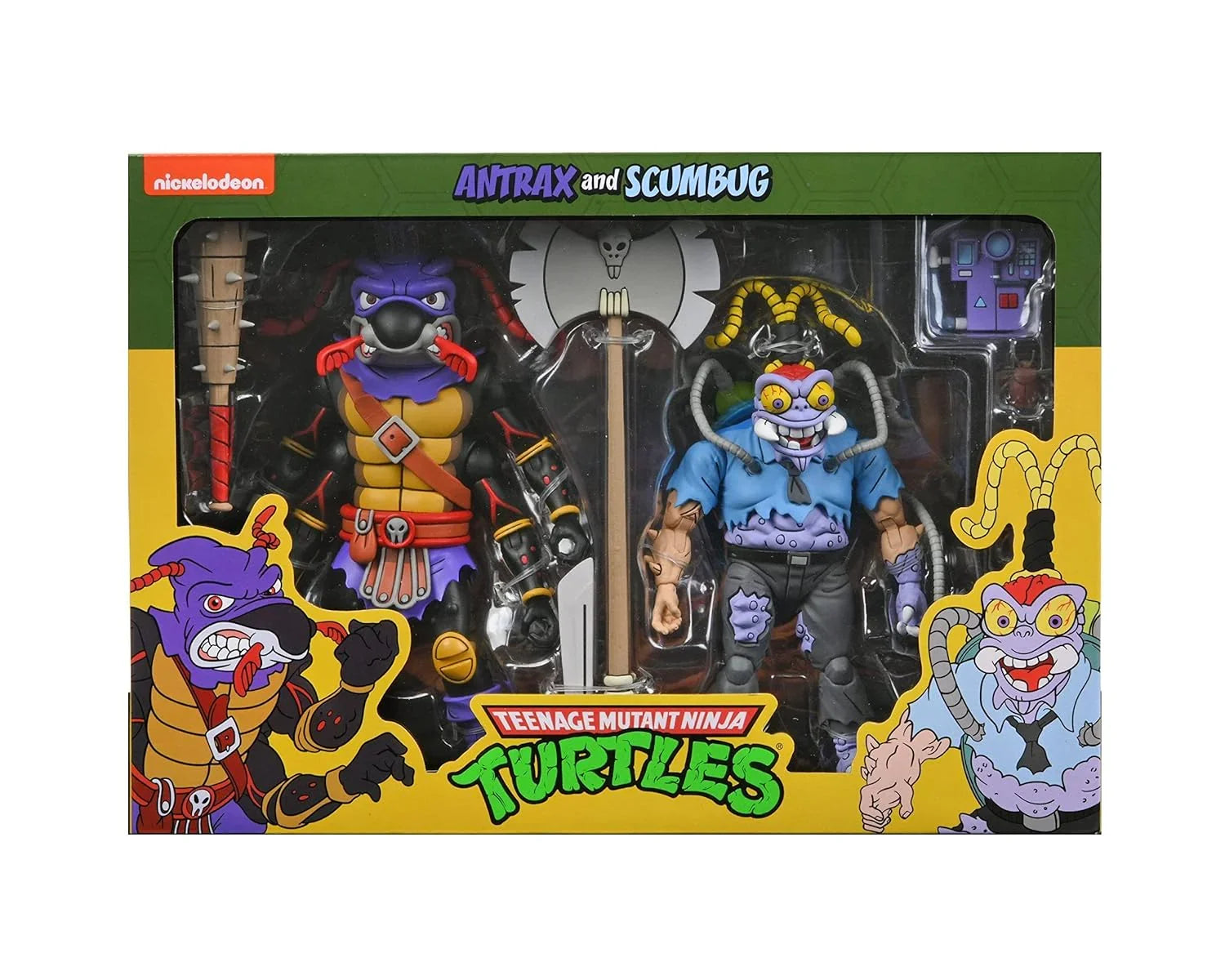 NECA Teenage Mutant Ninja Turtles Cartoon Antrax & Scumbug 2-Pack 7-Inch Action Figures - Jaiman Toys