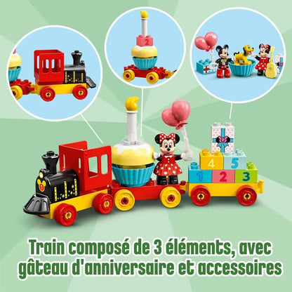 LEGO DUPLO ǀ Disney Mickey &amp; Minnie Birthday Train 10941 Building Toy (22 Pieces) - Jaiman Toys