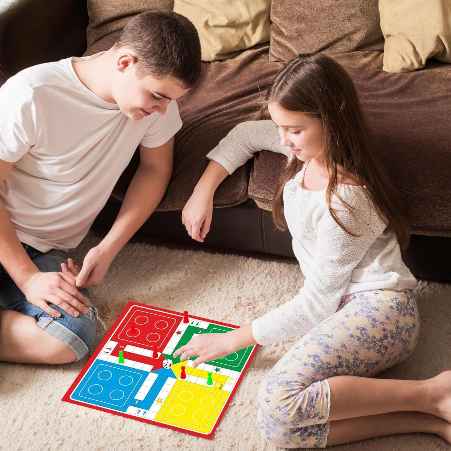 Ankit Toys 2-in-1 Chess & Ludo Jumbo Game Set – Foldable Double-Sided Board with Colourful Pawns for Kids & Adults