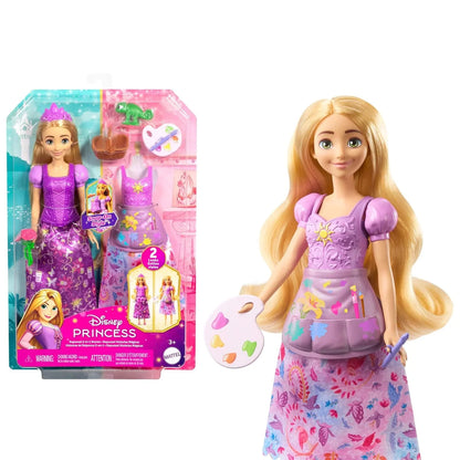 Disney Princess 2-in-1 Stories Rapunzel Fashion Doll with 2 Snap-On Bodices, 2 Skirts & 9 Accessories - Jaiman Toys