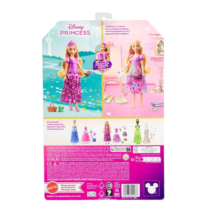 Disney Princess 2-in-1 Stories Rapunzel Fashion Doll with 2 Snap-On Bodices, 2 Skirts & 9 Accessories - Jaiman Toys