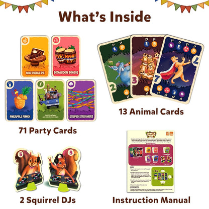 Skillmatics Card Game - Jungle Party, Fun Family Card Game of Strategy & Luck, Party Game, Gifts for Girls & Boys Ages 7, 8, 9 & Up,for kids