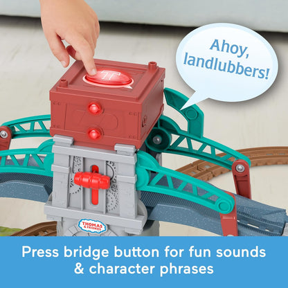 Fisher-Price Thomas & Friends Bulstrode & Talking Which-Way Bridge Train Set – Motorized Percy Track Playset