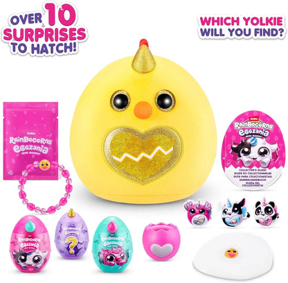 Rainbocorns Eggzania Surprise Mini Mania Series 1, Collectible Plush Stuffed Animal, Surprise Eggs, Stickers, DIY Jewelry, Slime, Ages 3+ Toys for girls - Jaiman Toys