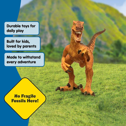 Schleich Dinosaurs - Velociraptor Toy Figurine - Kids Ages 4+, 15045 | Dinosaur Figurine, Realistic Animal Toys, Dino Figure for Boys and Girls, Screen-Free Imaginative Pretend Play