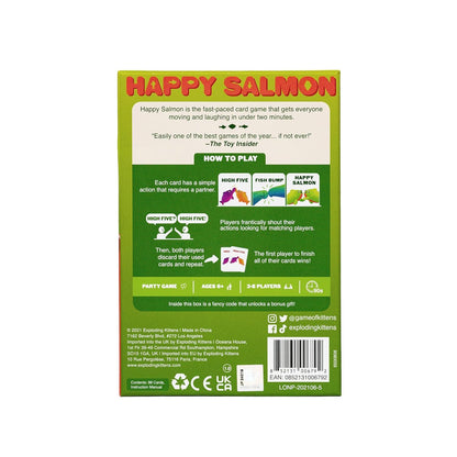 Happy Salmon Card Game by Exploding Kittens – Fast-Paced Party Game for Families & Kids - Jaiman Toys