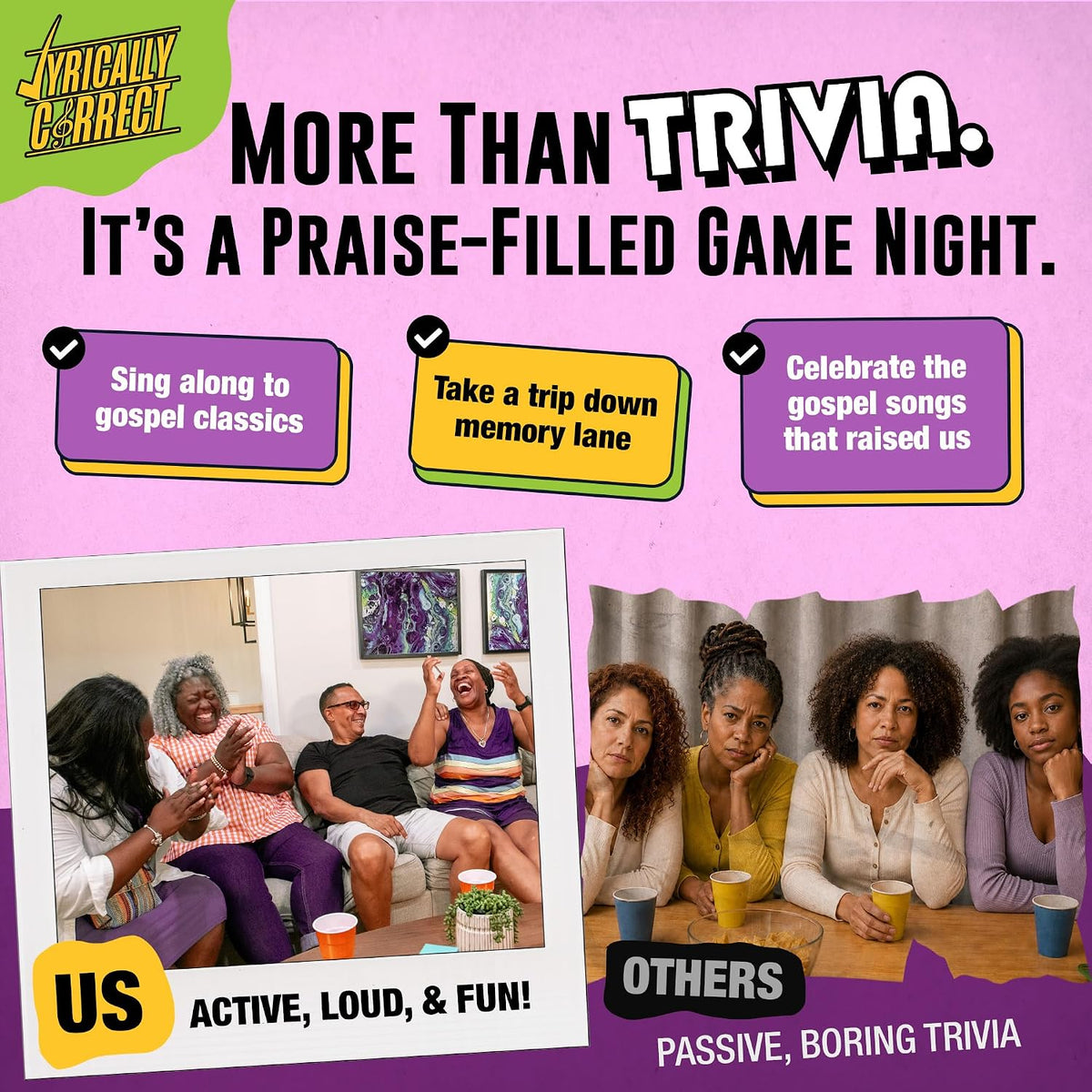 Lyrically Correct Revival: The Gospel Edition | Standalone Christian Music Card Game for Families, Church Groups & Adults